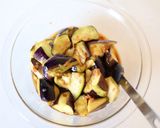 レンジで簡単に【蒸し茄子（香味ぽん酢）】作り方6写真