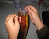うちのパンの切り方！　洗い物なし作り方1写真