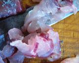 豪快に捌く！新鮮アジの姿盛り、薬味たたき作り方9写真