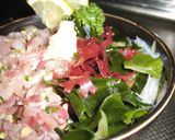 新鮮アジ・たたき・海藻の旬丼作り方6写真