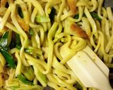 ちくわとネギの焼きうどん カレー風味作り方5写真