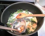 鮭フレークと菜の花の✿豆乳クリームパスタ作り方5写真