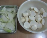 里芋と豚肉のみそ煮☆作り方1写真