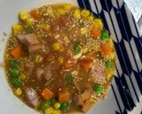 レンジ簡単洋風梅焼き肉味オムライス弁当作り方5写真