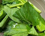 鶏もも肉と小松菜の煮物作り方1写真