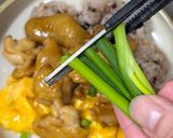 【ワンパン包丁なし ♪】てりたまチキン丼作り方6写真