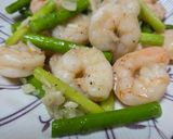 冷凍エビとアスパラの酒蒸し風炒め作り方7写真