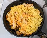 豚キムチ焼きそば & そば飯作り方7写真