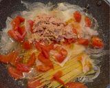 ワンポット♩ツナと野菜のトマトパスタ作り方2写真