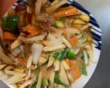 お一人様☆野菜たっぷりデリ風ウインナー丼作り方14写真