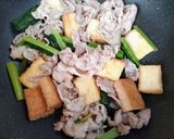 ワンパン簡単夏の夕飯厚揚豚こま小松菜さっぱり炒め作り方5写真