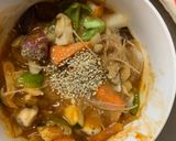 お一人様洋風梅味根菜たっぷり野菜炒め作り方22写真