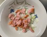 お一人様野菜たっぷり梅ウスター味炒飯作り方3写真