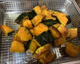 かぼちゃと鶏の甘辛炒め作り方1写真