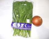 春菊チャーハン♪簡単レシピ玄米チャーハン作り方1写真