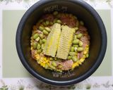 簡単昼食枝豆とうもろこしご飯ピラフ炊飯器作り方7写真