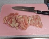 カポナータの残りでむね肉のパスタ作り方1写真