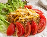 鶏ひき肉で作るヘルシータコサラダ作り方4写真