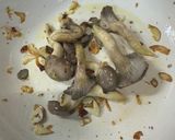 ヒラタケと菜の花のササッとペペロンチーノ作り方3写真