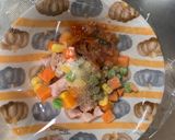 レンジ中華風クリーム餃子味オムライス弁当作り方2写真
