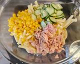 簡単🌟ツナとコーンのカレーマカロニサラダ作り方4写真