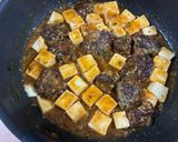 ニラ白菜の餃子のタネで！麻婆豆腐煮込み作り方8写真