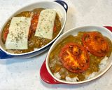 簡単☆夕食の残りカレーがトマトチーズ焼きカレーに作り方5写真