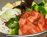 竹輪と残り物野菜でピリ辛酢豚風作り方2写真