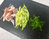 刺身とみょうがときゅうりの明太子和え作り方1写真