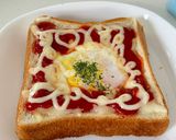ピザ風🍕目玉焼きのせトースト🍳🍞⭐️作り方7写真