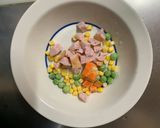 全てレンジキムチごまドレ味オムライス弁当作り方1写真