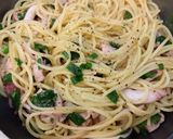 冷凍イカと豚肉のパスタ〜ニラ入り〜作り方5写真