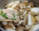 蕪とにら入りつみれの煮物作り方4写真