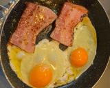 ペペロンチーノ味ベーコンエッグ作り方4写真