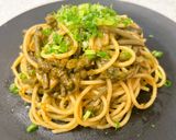 ふきのとう味噌で♪わらびと小ネギのパスタ作り方8写真