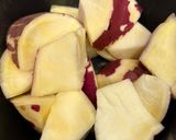 豚肉とサツマイモと蓮根の黒酢酢豚作り方4写真