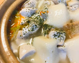 鍋の素活用●鶏肉と切り餅＆うどん鍋作り方3写真