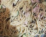 ズッキーニとツナと塩昆布のパスタ作り方4写真