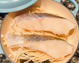 たらの昆布蒸し、ネギごま油風味作り方5写真