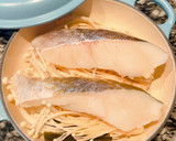 たらの昆布蒸し、ネギごま油風味作り方5写真