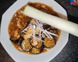 減塩・茄子の鶏そぼろあんかけ煮作り方13写真