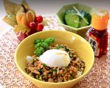 ☆納豆ニラ豚挽肉のそぼろ丼☆ヘルシー♬作り方7写真