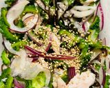 旨塩ゴーヤと紫玉ねぎサラダチキン和え作り方7写真