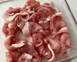 レンチン　豚ネギ煮作り方1写真