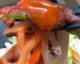 和牛すき焼き仕立ての旨辛釜玉うどん作り方12写真