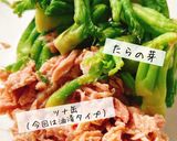 たらの芽とツナの塩昆布和え作り方2写真