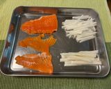 おもてなしに！サーモンと梨の巻くだけ前菜作り方1写真