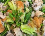 春野菜と豚コマ・仙台麩の卵そぼろ炒め作り方4写真
