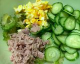 夏野菜のプロテインサラダ😻作り方2写真