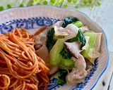 レンジで！エリンギ豚小松菜炒め作り方6写真